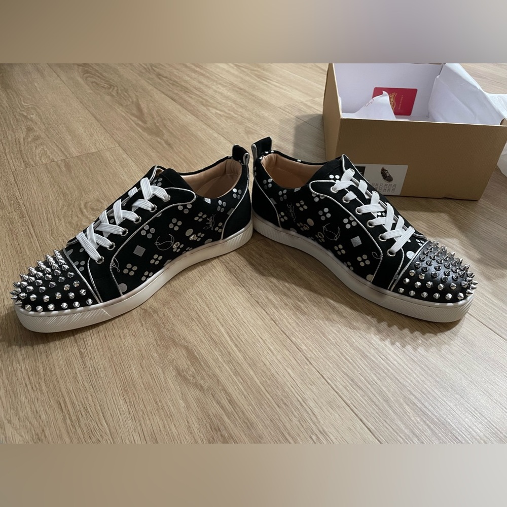 CHRISTIAN LOUBOUTIN SPIKE LOW TOP SNEAKERS - Picture 4 of 8